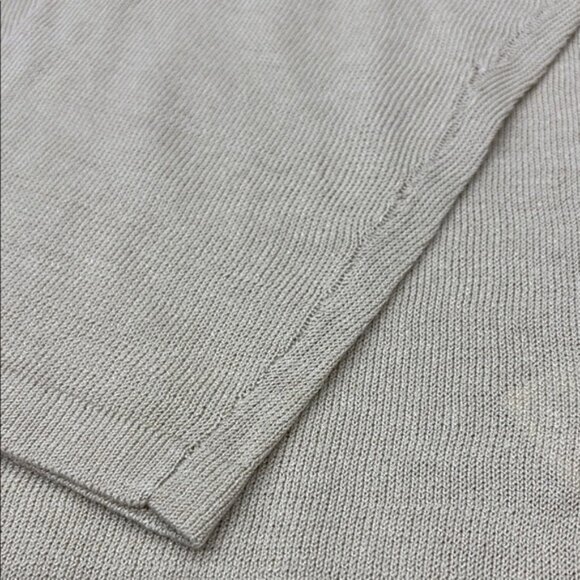 Mens Linen Cotton V-Neck Sweater - Picture 3 of 3